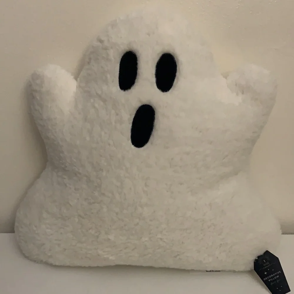 Halloween Target Bullseye Ghost Pillow. Brand New. Faux Fur.